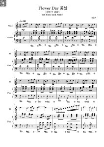 Flower Day花日 黄真伊插曲 长笛钢总分谱 C调 有试听-云音圈