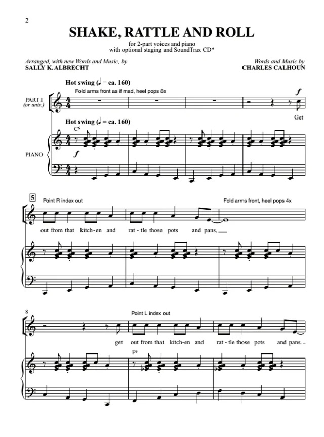 商品为合唱伴奏音频mp3 Shake, Rattle and Roll 爵士合唱伴奏音频 有试听