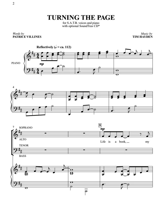商品为合唱伴奏音频mp3 翻开这一页 Turning the Page 海登版 合唱伴奏音频 有试听