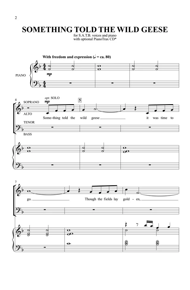 秋雁秘语 SATB 四声部混声 合唱线谱  有试听-云音圈
