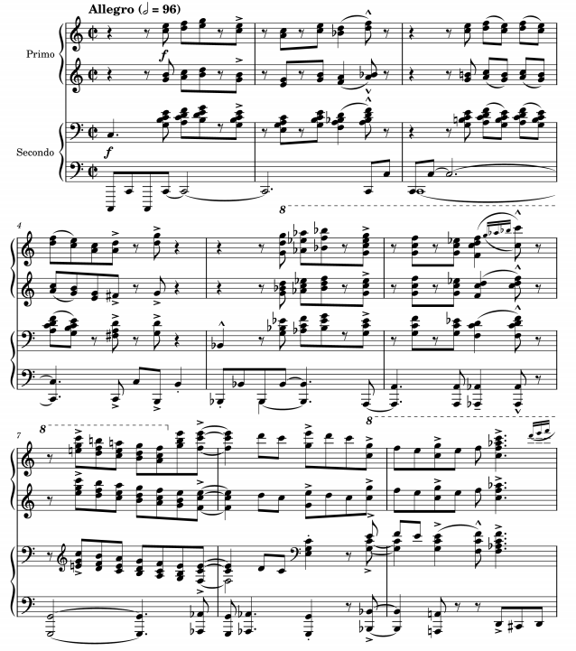 卡普斯汀小交响曲Op. 49 第一乐章 序曲 快板 四手联弹  有试听-云音圈