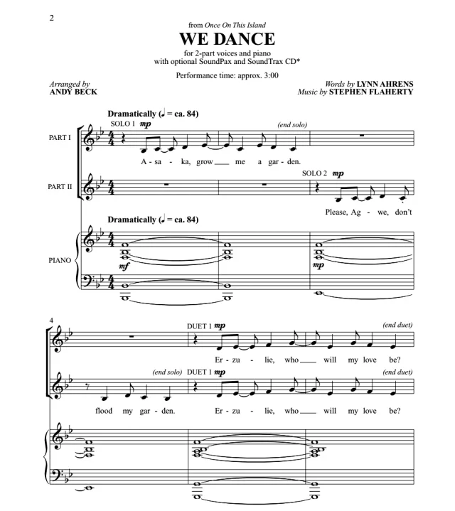 小岛故事 We Dance SA 二声部童声女声 合唱线谱 有试听-云音圈