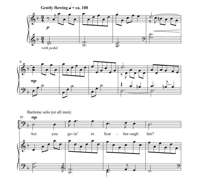 斯卡布罗集市 沃尔兹版 SATB 四声部混声+钢琴 合唱线谱 有试听-云音圈