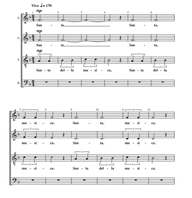 Ceciliada 阿卡贝拉 SATB 四声部无伴奏混声 合唱线谱 有试听-云音圈
