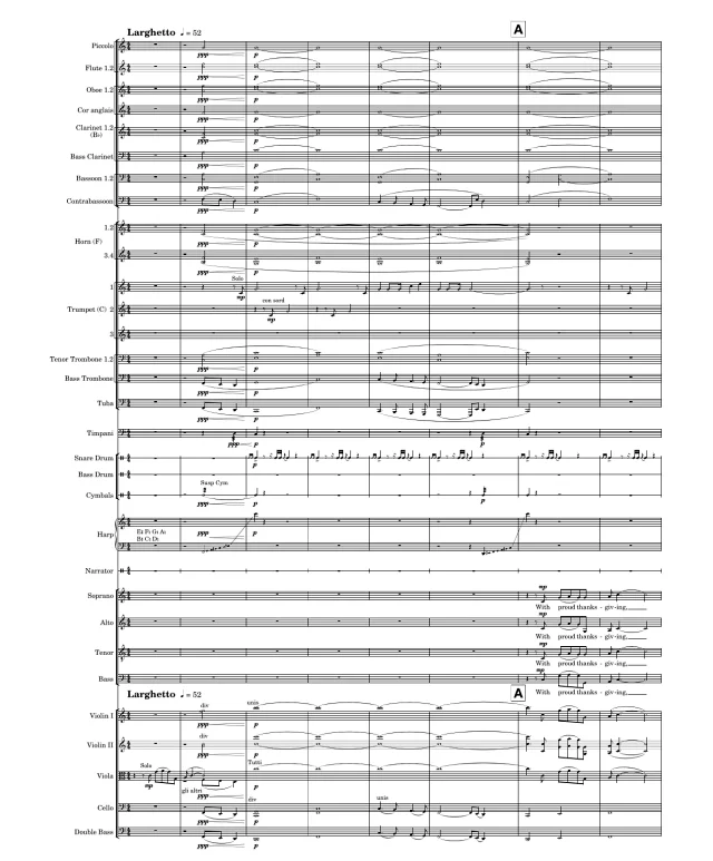 卡尔.詹金斯 For the Fallen 解说+四部混声合唱SATB+管弦乐队 总谱-云音圈