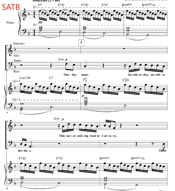 悲惨世界 One Day More 布莱默版 SATB 四声部混声 合唱线谱 有试听-云音圈
