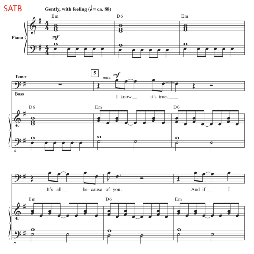 披头士 Now And Then 比林斯利版 SATB 四声部混声 流行合唱线谱 有试听-云音圈