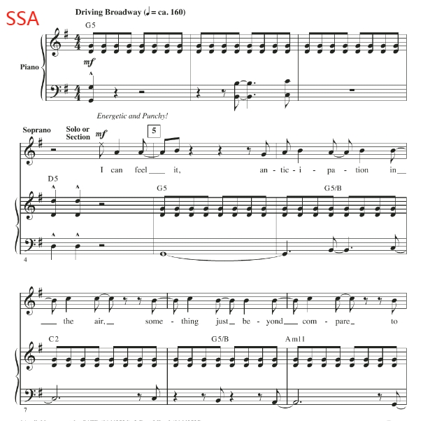 合唱线谱 寻找梦幻岛 Something About This Night SSA 三声部童声女声合唱 有试听-云音圈