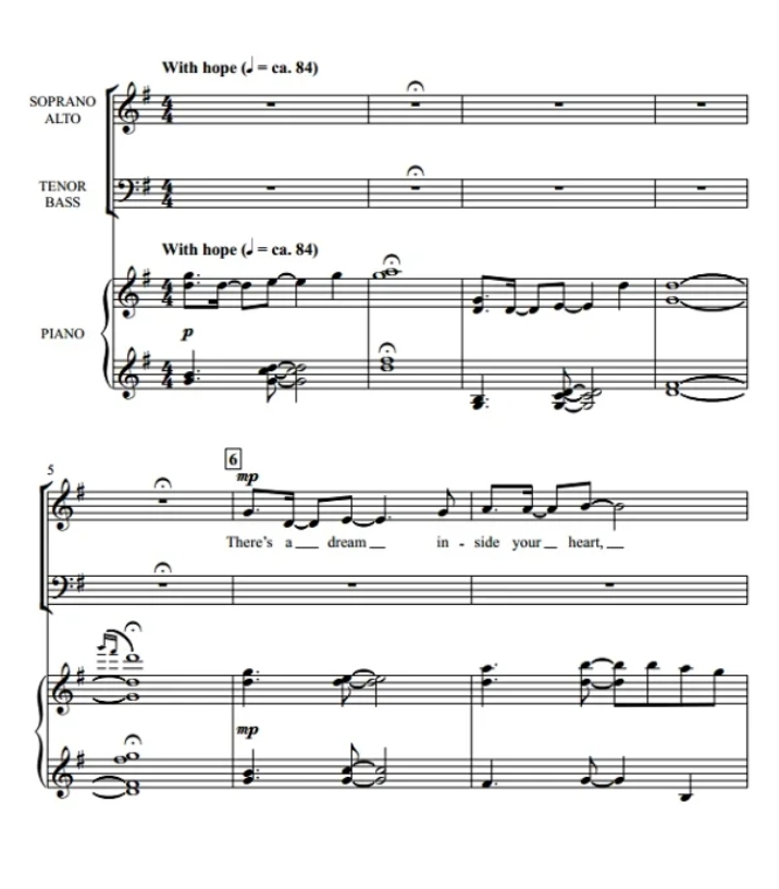 合唱线谱  爱的力量 What Love Can Do 布罗斯版 SATB 四声部混声合唱谱  有试听-云音圈
