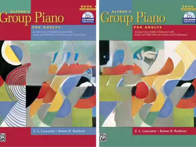 成人钢琴集体课教材 Alfred's Group Piano for Adults 1+2 带音频-云音圈