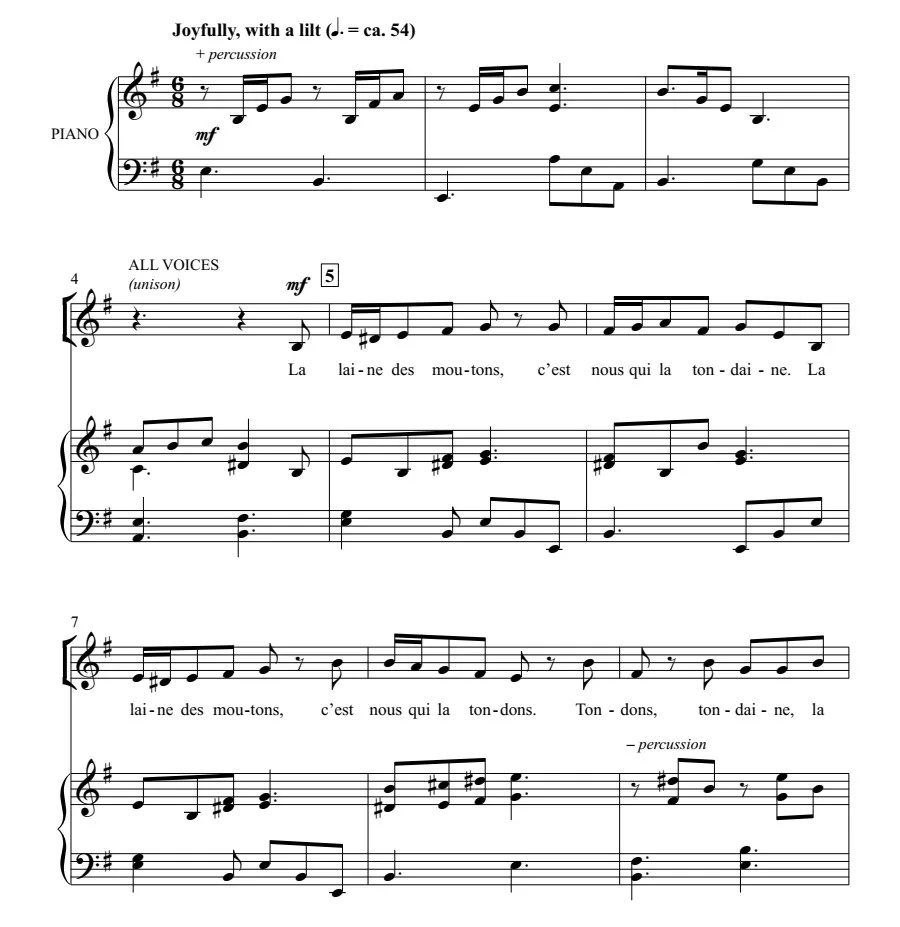 商品为合唱伴奏音频mp3 绵羊毛 La Laine des Moutons 法国民歌 伦茨版 合唱伴奏音频 有试听-云音圈