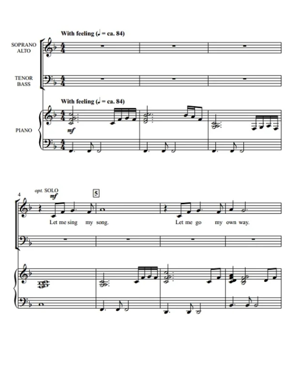 商品为合唱伴奏音频mp3 让我唱我的歌 Let Me Sing My Song 阿特豪斯版 合唱伴奏音频 有试听-云音圈