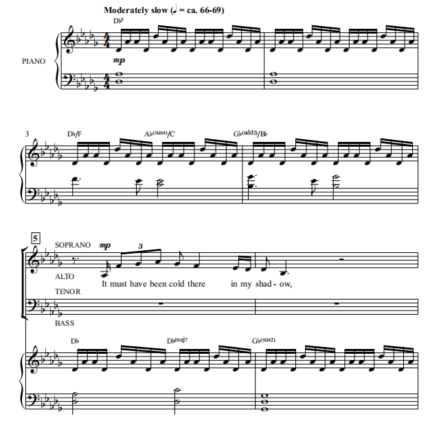 商品为合唱线谱 迎风展翅 The Wind Beneath My Wings 海斯版 SATB 四声部混声合唱 有试听-云音圈