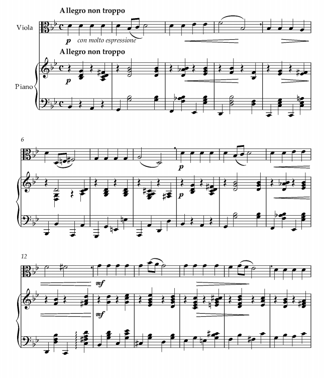 Chanson Triste 中提琴钢琴总分谱 带伴奏音频  有试听-云音圈