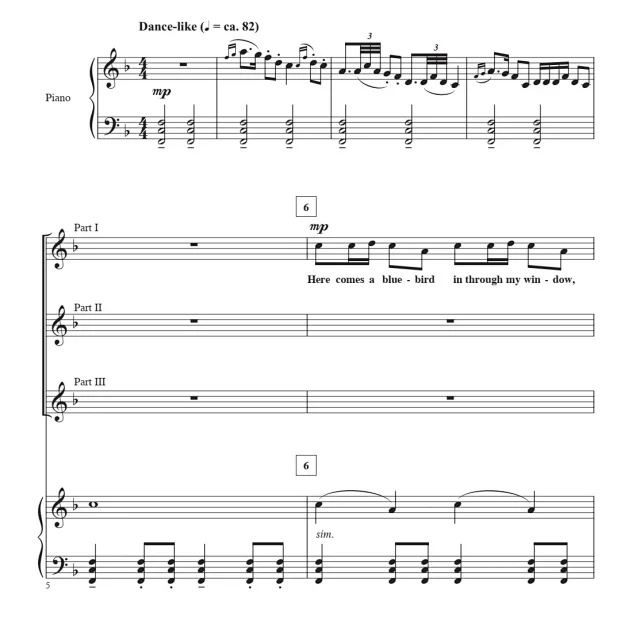 商品为SSA 三声部合唱线谱 夏日下午之歌 Songs Of A Summer Afternoon 克罗克版 童声女声合唱+钢琴谱 有试听-云音圈