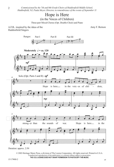 商品为合唱伴奏音频mp3 希望在这里 Hope Is Here 合唱伴奏音频 有试听-云音圈