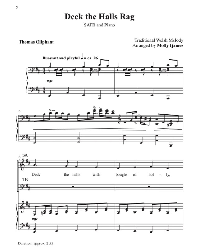 商品为合唱伴奏音频mp3 装饰厅堂雷格泰姆 Deck the Halls Rag 伊詹姆斯版 合唱伴奏音频 有试听-云音圈