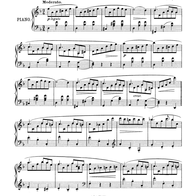 d小调圆舞曲  钢琴独奏谱 有试听-云音圈