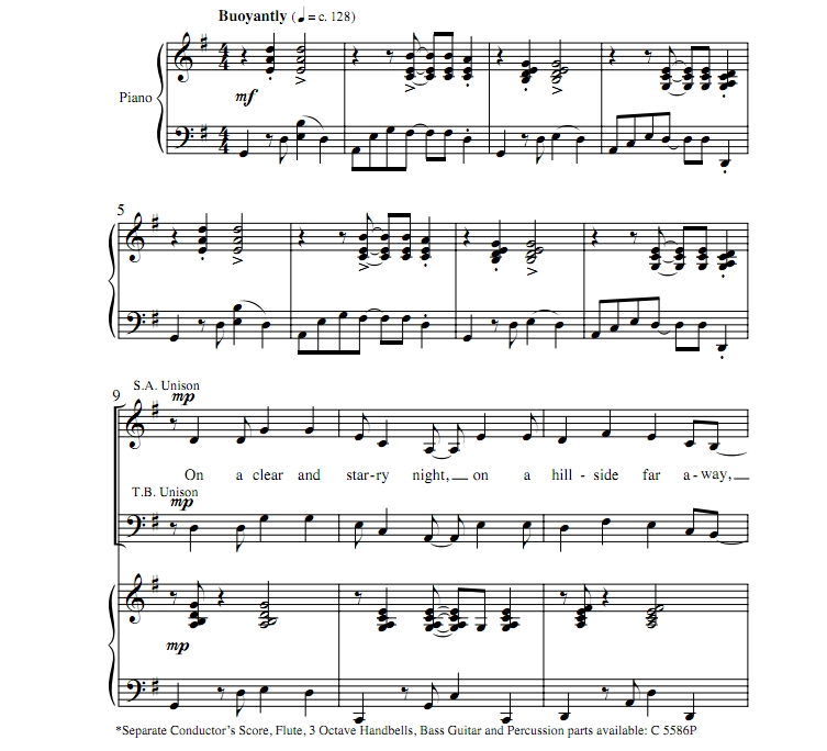 商品为SATB 四声部合唱线谱 卡里普索摇篮曲  雷尼版 混声合唱谱 有试听-云音圈