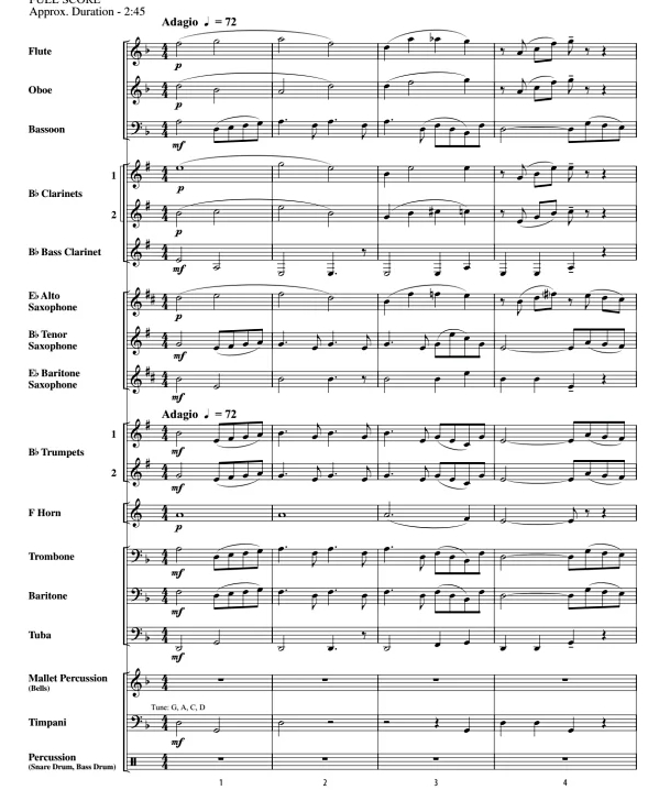 Swan Lake 布洛克版 初级 交响管乐合奏总谱+分谱 2级 有试听-云音圈