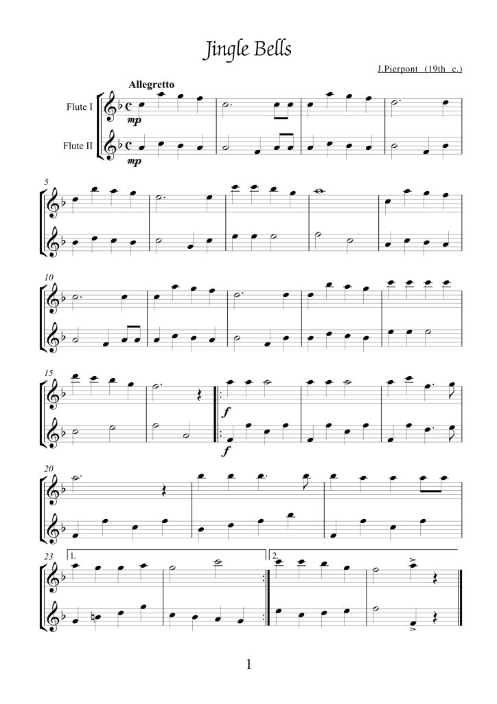 圣诞歌曲长笛二重奏曲集 40首-云音圈