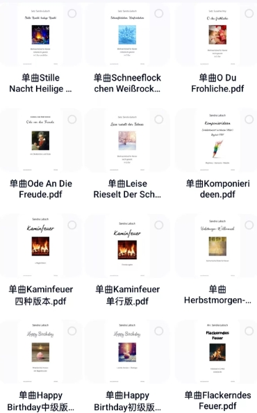 德国年轻作曲家 Sandra Labsch 桑德拉 11册超小众钢琴作品集 难度0-3级-云音圈