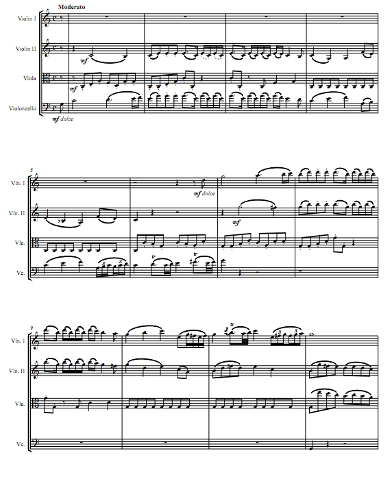 海顿弦乐四重奏Op.20 no.2 弦乐四重奏总谱+分谱 有试听-云音圈
