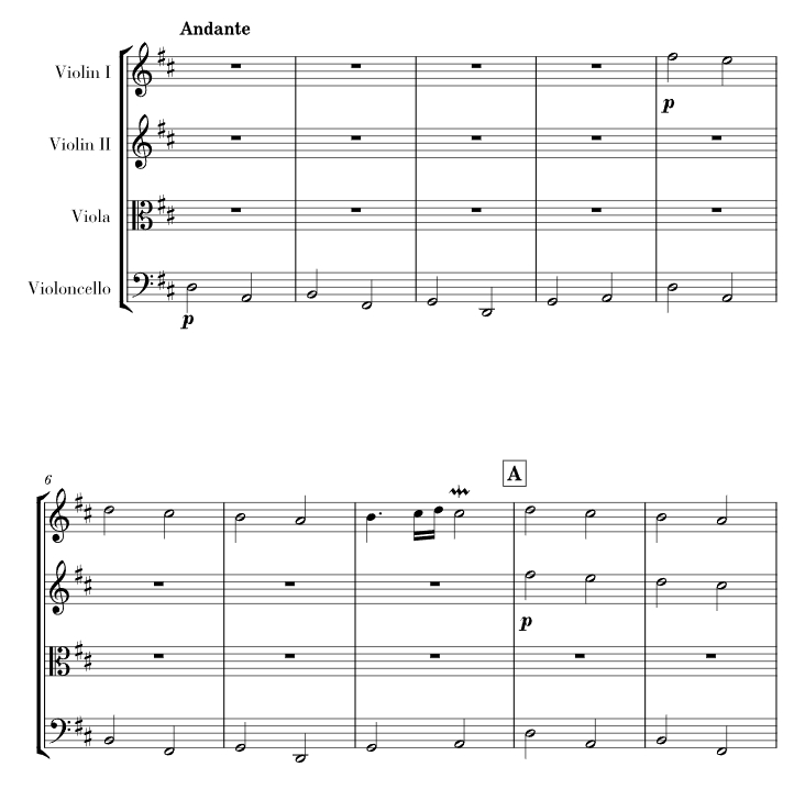 卡农D调 卡登扎版 弦乐四重奏 总谱+分谱 有试听-云音圈