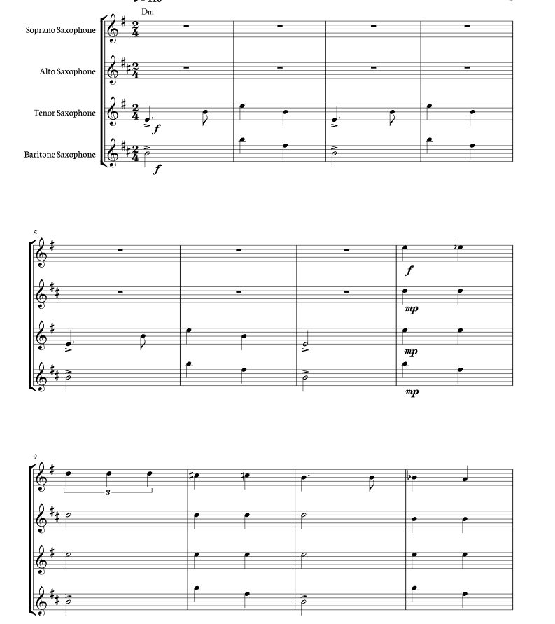 哈巴涅拉舞曲 卡门选段 海森堡版 SATB 萨克斯四重奏 总谱+分谱 有试听-云音圈