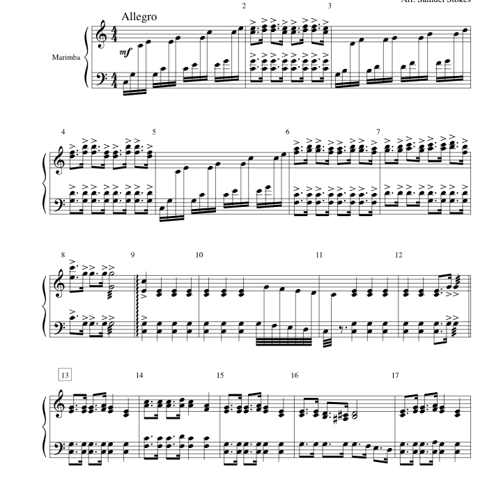 标价非售价 收获赞曲 塞缪尔版 马林巴独奏 有试听-云音圈