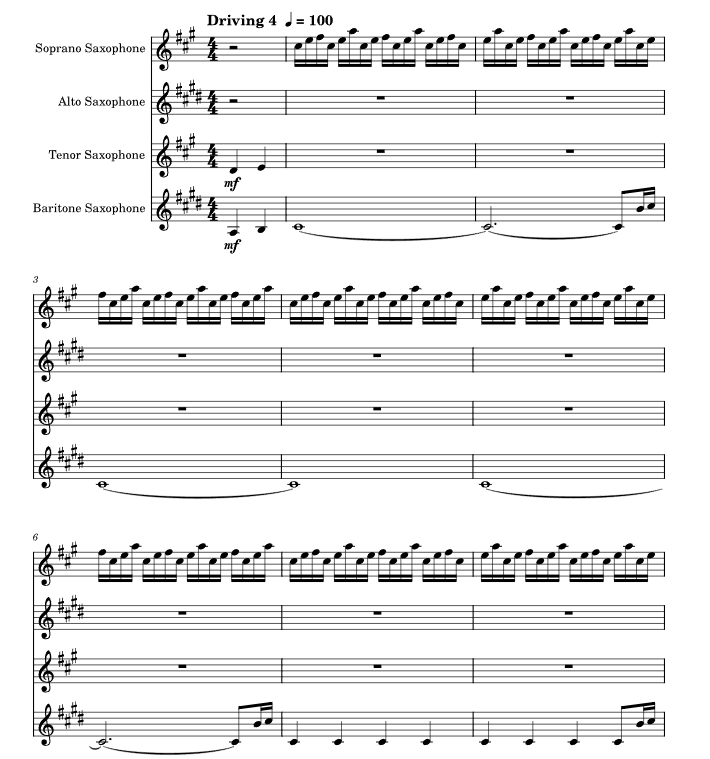 炽热情怀  杰夫版 SATB 萨克斯四重奏 总谱+分谱 有试听-云音圈