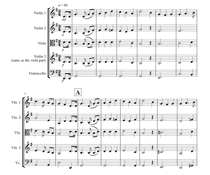 标价非售价 夜曲 （选自《仲夏夜之梦》） 戴维官方原版 弦乐四重奏 总谱+分谱  有试听-云音圈