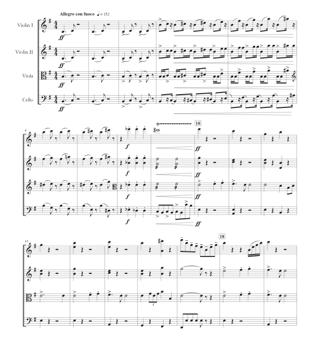 第九交响曲〈自新大陆〉终曲 迭戈官方原版 弦乐四重奏 总谱+分谱  有试听