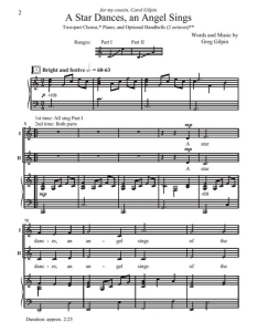 A Star Dances, An Angel Sings SA 二声部童声女声 合唱线谱  有试听-云音圈