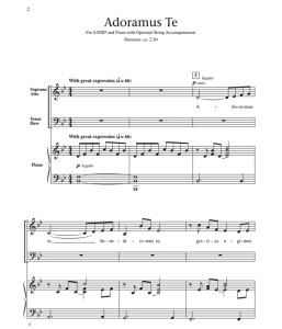 Adoramus Te SATB 四声部混声 菲特克版 合唱线谱  有试听-云音圈