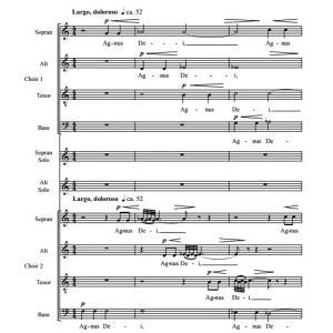 Agnus Dei SATB+SATB 八声部混声无伴奏 皮尤版 现代派 阿卡贝拉 合唱线谱-云音圈