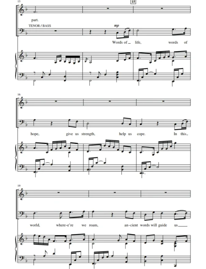 图片[2]-Ancient Words SATB 四声部混声 海斯版 合唱线谱  有试听-云音圈