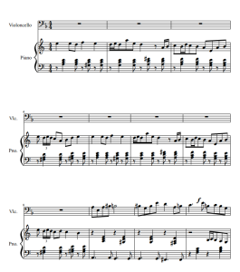 Cantarella 大提琴钢琴 总分谱-云音圈