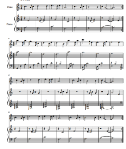 Celtic Ballade 长笛钢琴 总分谱-云音圈