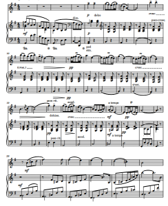 Chanson de Matin 长笛钢琴 总分谱-云音圈