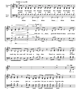 Come In From The Rain SATB 四声部混声无伴奏 流行阿卡贝拉 合唱线谱  有试听-云音圈