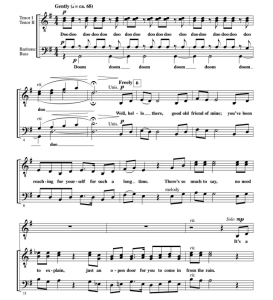 Come In From The Rain TTBB 四声部男声无伴奏 流行阿卡贝拉 合唱线谱-云音圈