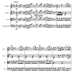 Eine Kleine Nachtmusik, Mvt. I. Allegro k.525 弦乐四重奏 带分谱-云音圈