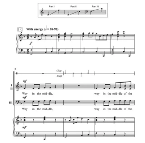 Ezekiel Saw The Wheel SAB 三声部混声 莱特福特版 合唱线谱  有试听-云音圈