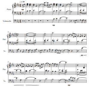 FLICKER 大提琴钢琴 总分谱-云音圈