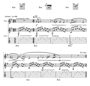 Gulumcan 小提琴吉他 总分谱-云音圈