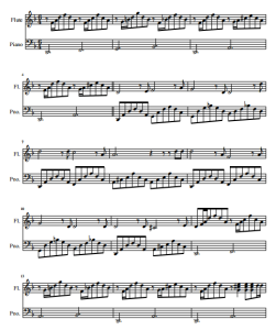 House of the Rising Sun 长笛钢琴 总分谱-云音圈