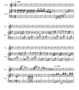 Howl's Moving Castle Main Theme 小提琴钢琴 总分谱-云音圈