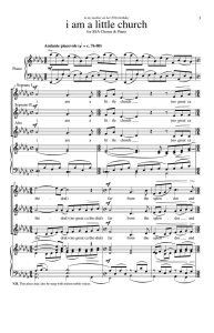 Am A Little Church SSA 三声部童声女声+钢琴 布鲁贝克版 合唱线谱  有试听-云音圈