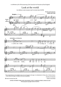 Look at the World SATB 四声部混声+童声合唱+钢琴 合唱线谱-云音圈